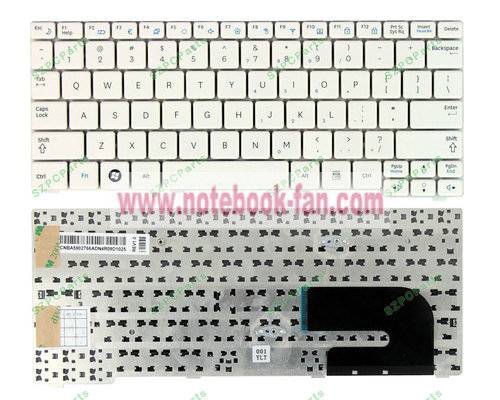 New Samsung N145 N148 N150 NB30 Keyboard White US - Click Image to Close